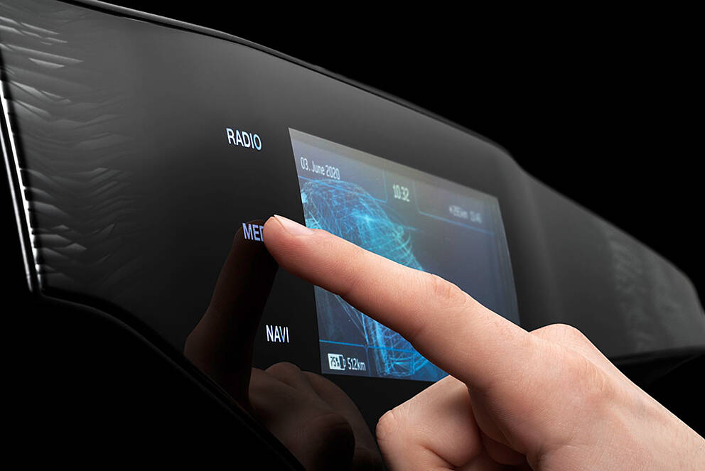 Optimize User Interactions with Tactile Sensor Film Backlit HMI concept panel with KURZ sensor technology