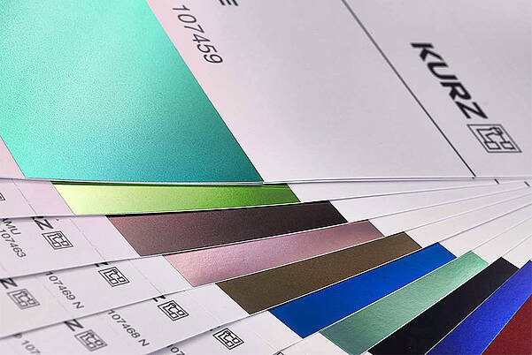 Embossing Foils as Individual as Your Finishing Process Color portfolio by LEONHARD KURZ: High-gloss metallic finishes